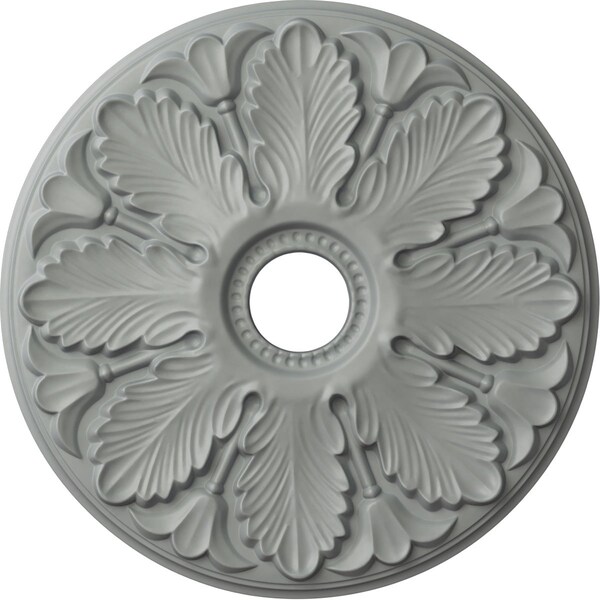 Ekena Millwork Milan Ceiling Medallion (Fits Canopies up to 4 5/8"), 24 1/2"OD x 3 1/2"ID x 1"P, Primed White CM24MI - main